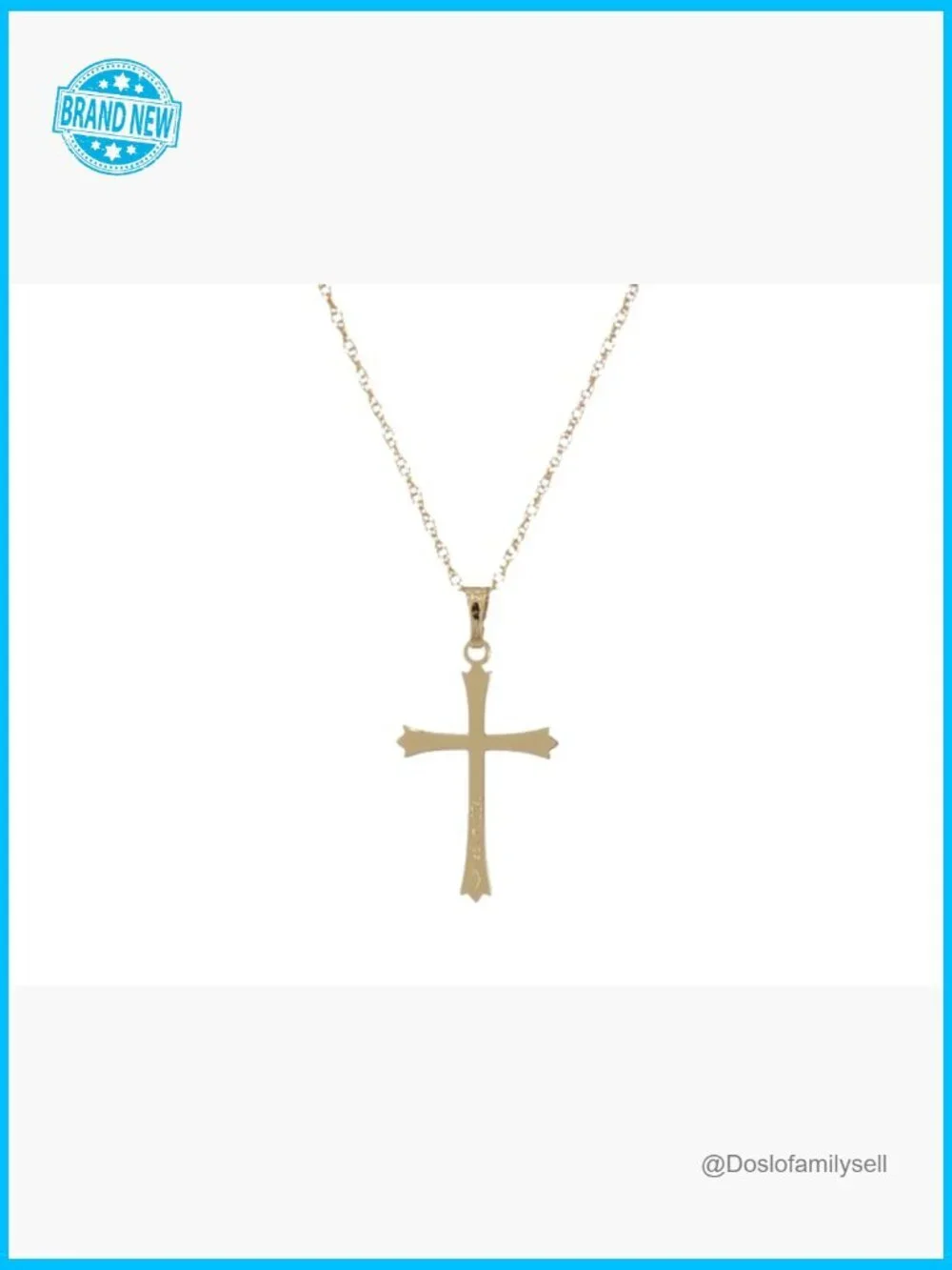 14k Gold Filled Cross Pendant Necklace Classic Elegant Minimal Chic Jewelry